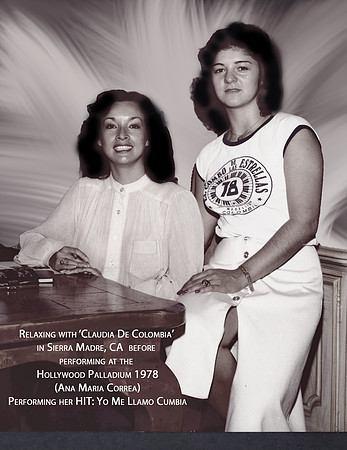 Ana Montgomery with Claudia De Colombia 1978